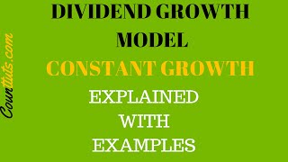 Dividend Growth Model | Gordon Growth Model (Constant Growth) | EXAMPLES